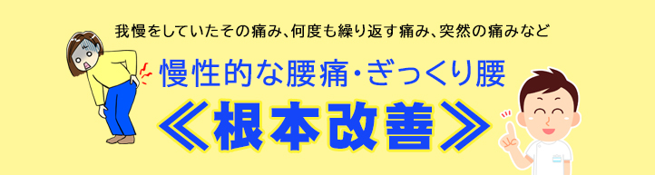 腰痛 根本改善
